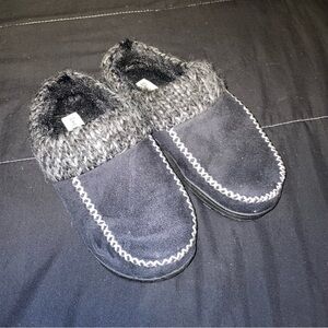 Cozy Black and Gray Slippers